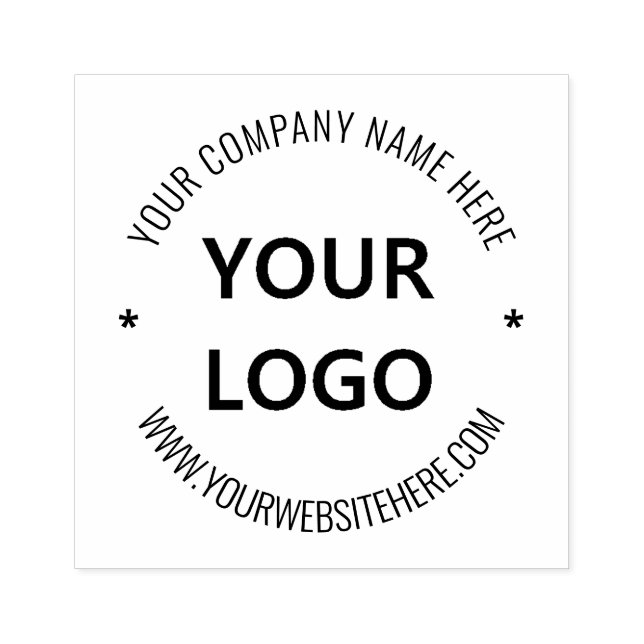 Custom Business Logo and Text Company Rubber Stamp (Imprint)