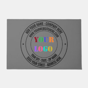 Custom Business Logo and Text Doormat Choose Color
