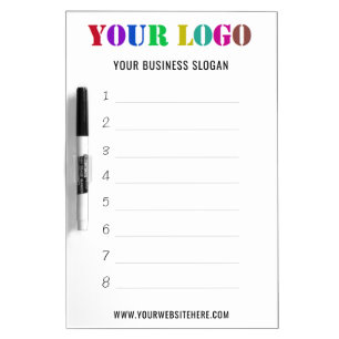 Custom Business Logo and Text Dry Erase Board