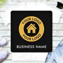 Custom logo and text black fabric clothing labels