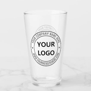 Custom Business Logo and Text Glass Template