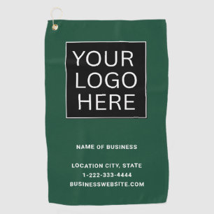 Custom Business Logo and Text Golf Towel