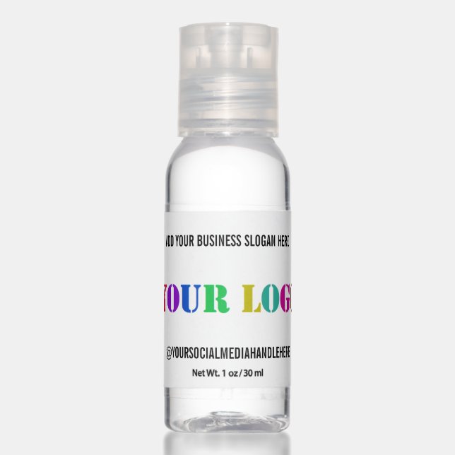 Custom Business Logo and Text Hand Sanitizer (Front)