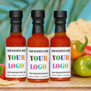 Custom Business Logo and Text Hot Sauces Template