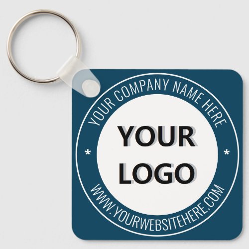 Custom Business Logo and Text Keychain Gift