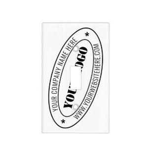 Custom Business Logo and Text Light Switch Cover