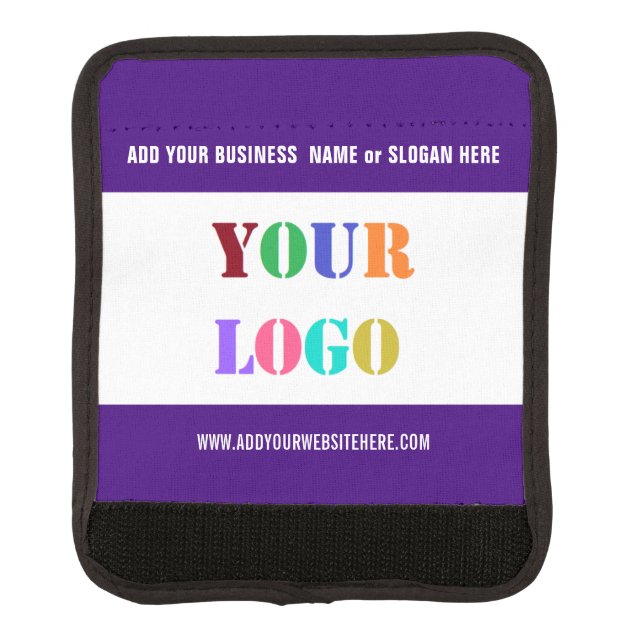 Custom Business Logo and Text Luggage Handle Wrap (Front)