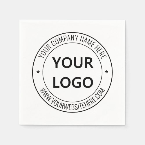 Custom Business Logo and Text Napkins Your Colors