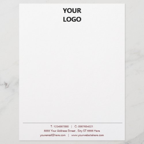 Custom Business Logo and Text Office Letterhead