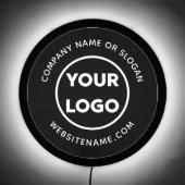 Custom Business Logo and Text on Black LED Sign (Front)