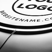 Custom Business Logo and Text on White LED Sign (Edge)