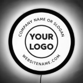 Custom Business Logo and Text on White LED Sign (Front)