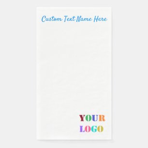 Custom Business Logo and Text Paper Guest Towels