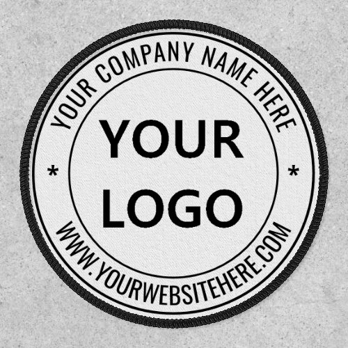 Custom Business Logo and Text Patch Choose Colors