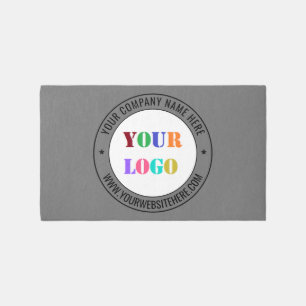 Custom Business Logo and Text Personalized Rug