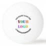 Custom Business Logo and Text Ping Pong Ball