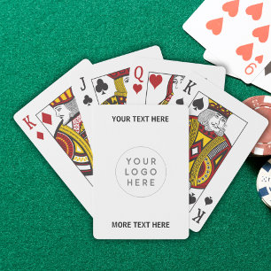 Custom Business Logo And Text Poker Cards