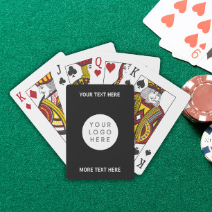 Custom Business Logo And Text Poker Cards
