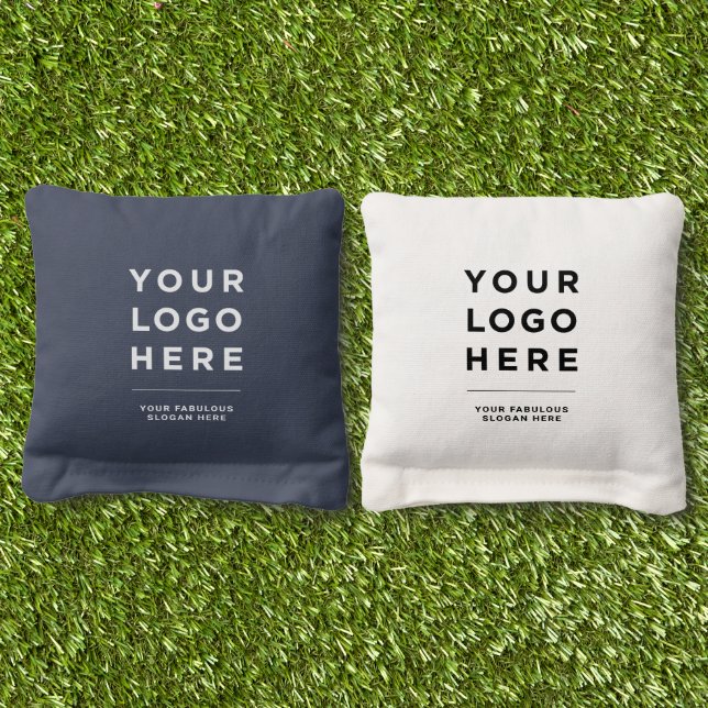 Custom Business Logo and Text Professional Cornhole Bags (Grass)