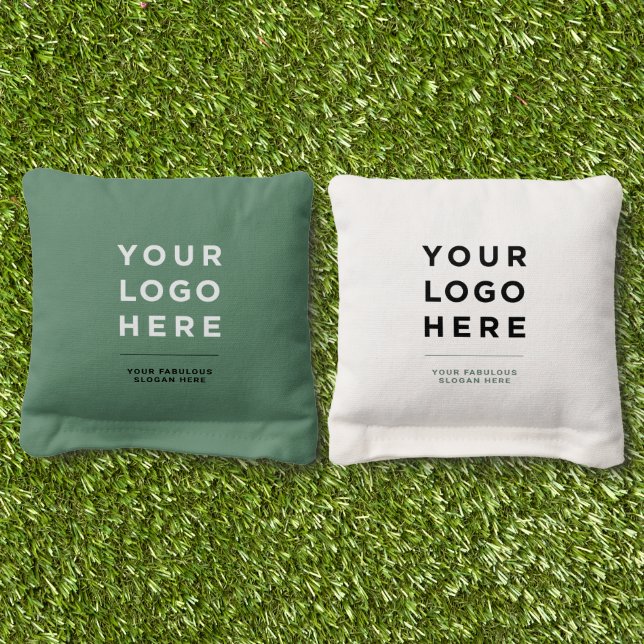Custom Business Logo and Text Professional Cornhole Bags (Grass)