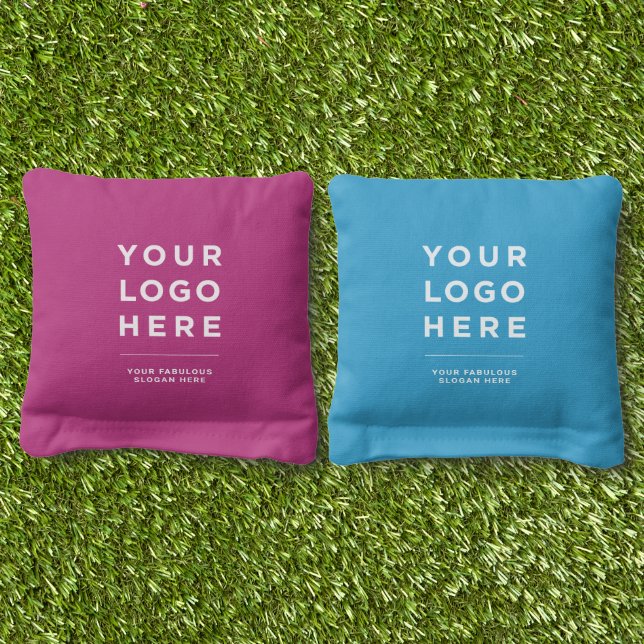 Custom Business Logo and Text Professional Cornhole Bags (Grass)