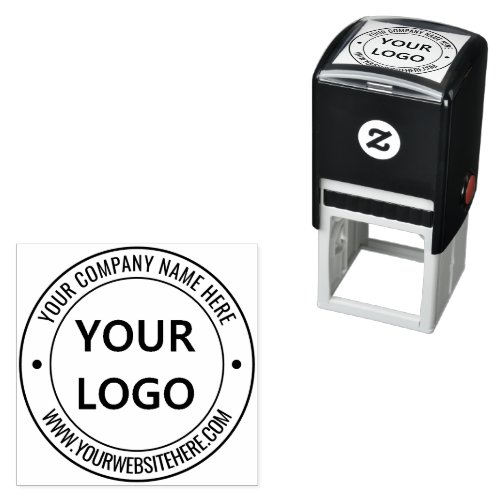 Custom Business Logo and Text Professional Stamp