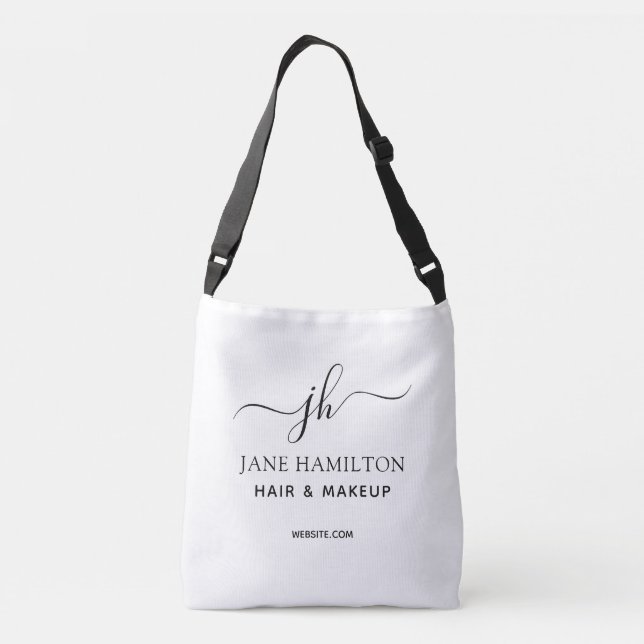 Custom Business Logo and Text Promo Crossbody Bag (Back)