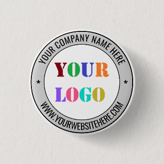 Custom Business Logo and Text Promotional Button