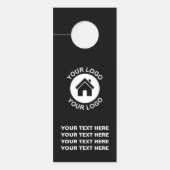 Custom Business Logo And Text Promotional Door Hanger | Zazzle