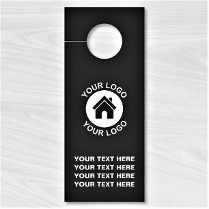 Custom Business Logo And Text Promotional Door Hanger
