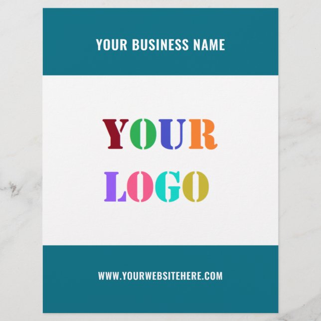 Custom Business Logo and Text Promotional Flyer (Front)