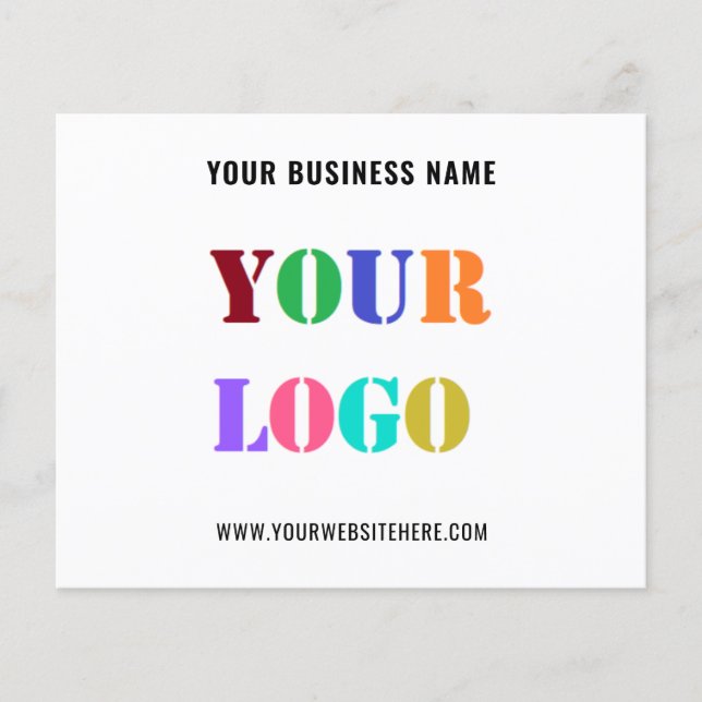 Custom Business Logo and Text Promotional Flyers (Front)