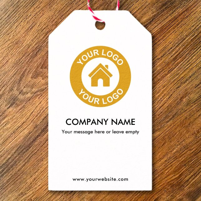 Custom Business Logo and Text Promotional Gift Tags (Creator Uploaded)