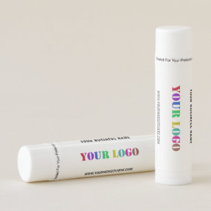 Custom Business Logo and Text Promotional Lip Balm