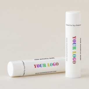 Custom Business Logo and Text Promotional Lip Balm