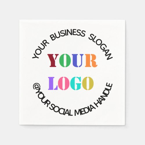 Custom Business Logo and Text Promotional Napkins