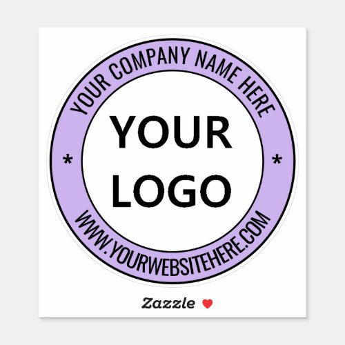 Custom Business Logo and Text Promotional Sticker