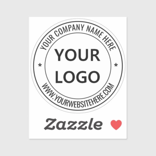 Custom Business Logo and Text Promotional Sticker