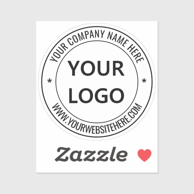 Custom Business Logo and Text Promotional Sticker (Sheet)