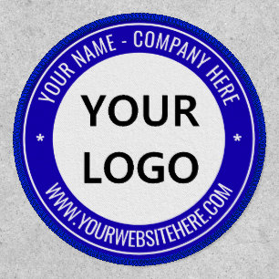 Custom Business Logo and Text Round Patch