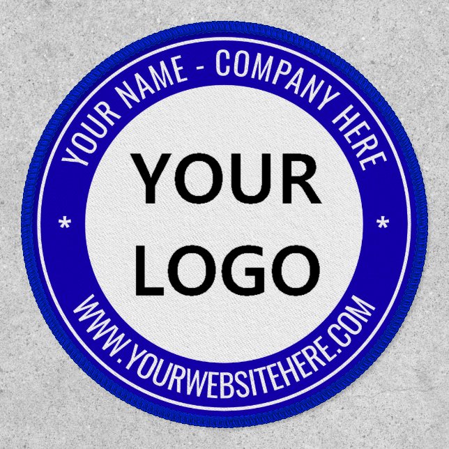 Custom Business Logo and Text Round Patch (Front)
