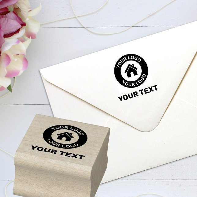 Custom Business Logo And Text Rubber Stamp (Creator Uploaded)