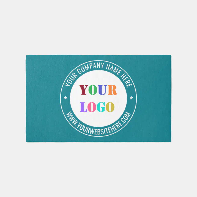 Custom R Logo. Service Rugs Custom Business Logo and Text Rug Choose Colors | Zazzle