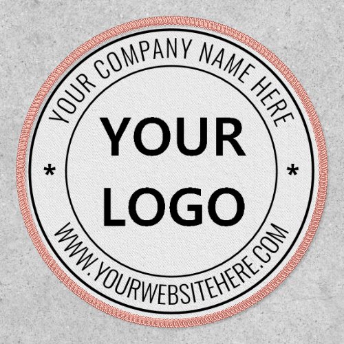 Custom Business Logo and Text Stamp Design Patch