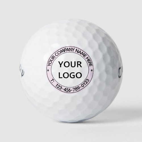 Custom Business Logo and Text Stamp Golf Balls