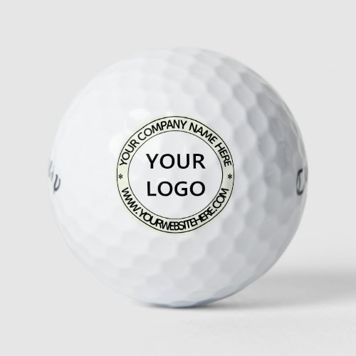 Custom Business Logo and Text Stamp Golf Balls