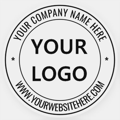 Custom Business Logo and Text Sticker Your Colors