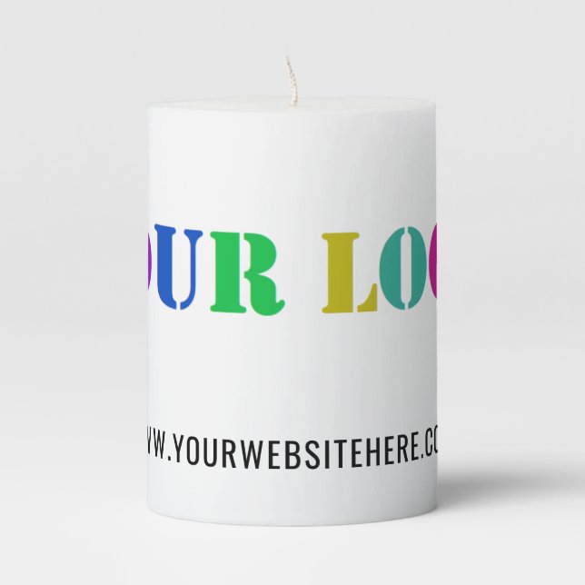 Custom Business Logo and Text Your Company Candle (Front)
