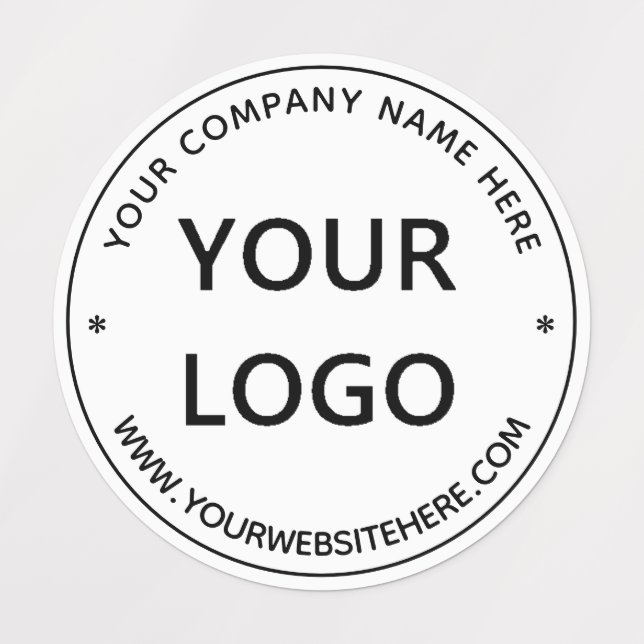 Custom Business Logo and Text Your Company Labels (Design 1)