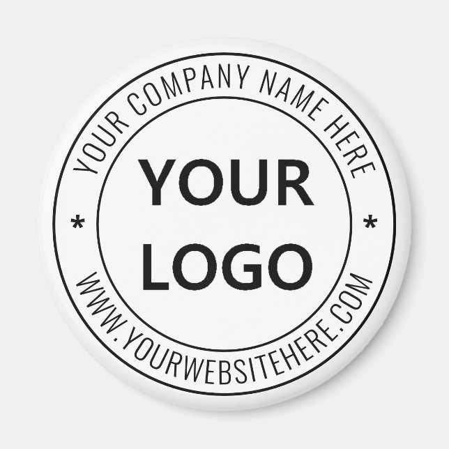 Custom Business Logo and Text Your Magnet Gift (Front)